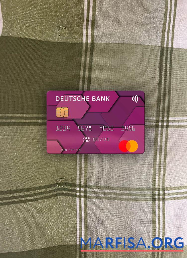 Printable USA Deutsche Bank mastercard photolook front real example
